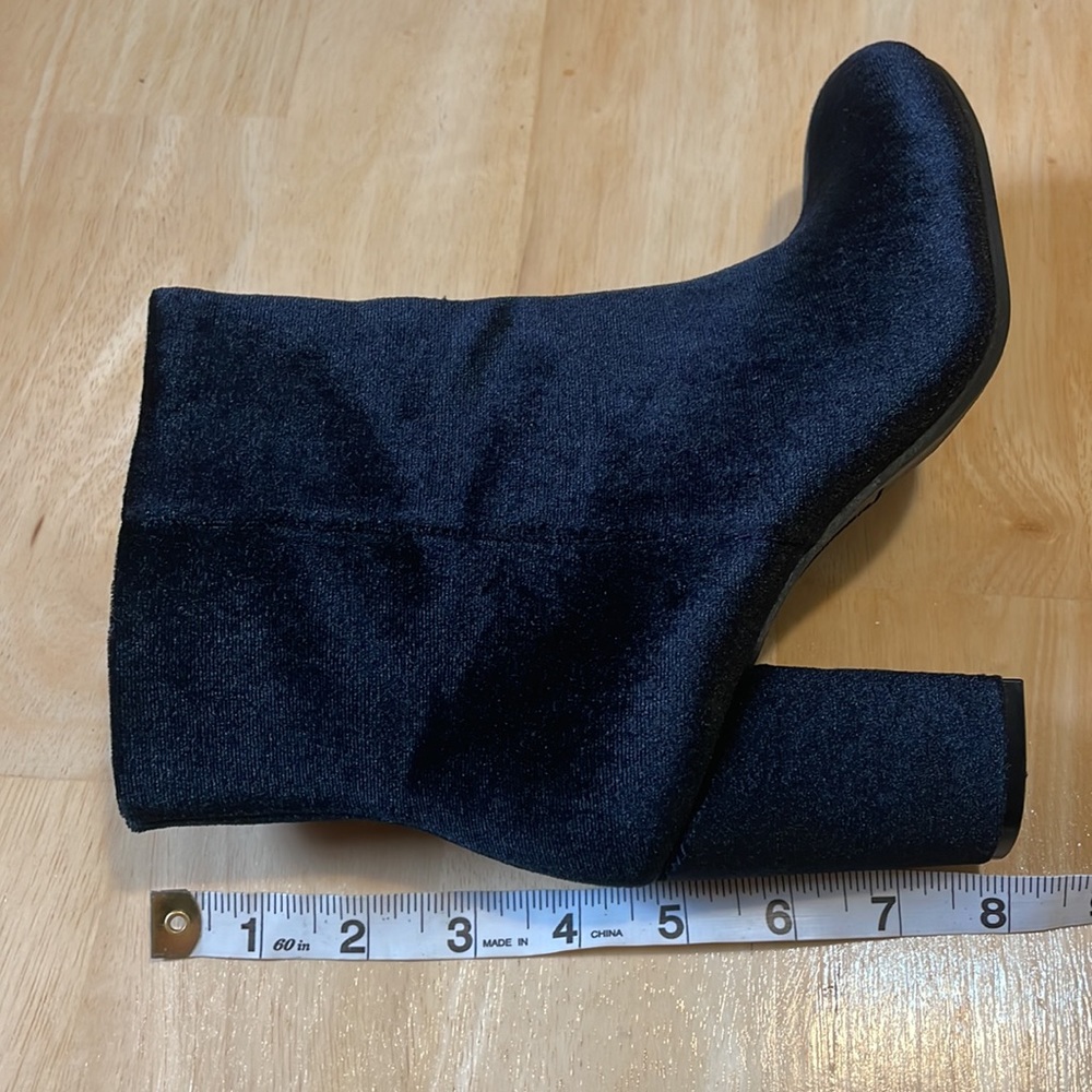 Christian Siriano Payless Velvet Ankle Boots - Black - Picture 10 of 10